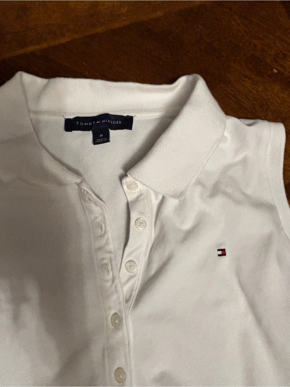 Tommy Hilfiger White Polo with Signature Flag